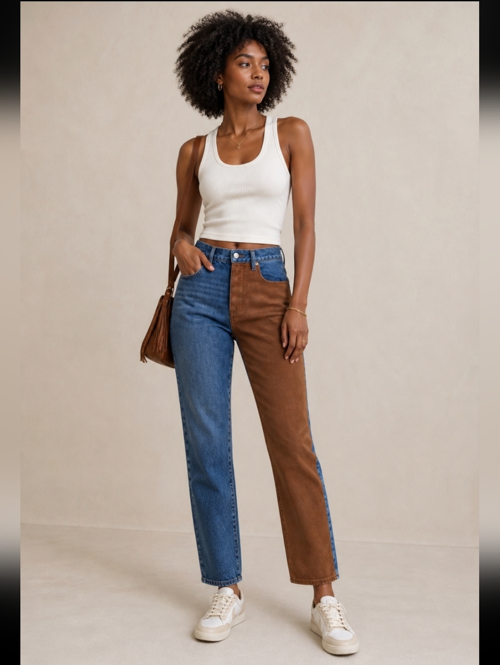 Frame ELECTRA LEATHER &DENIM‎  JEANS
